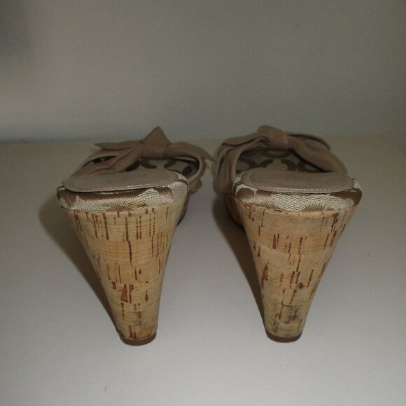 Coach "Karen" Womens Logo Slide Open Toe 1" Platform Pump w/1.5" (net) Heel-10M - Picture 7 of 8